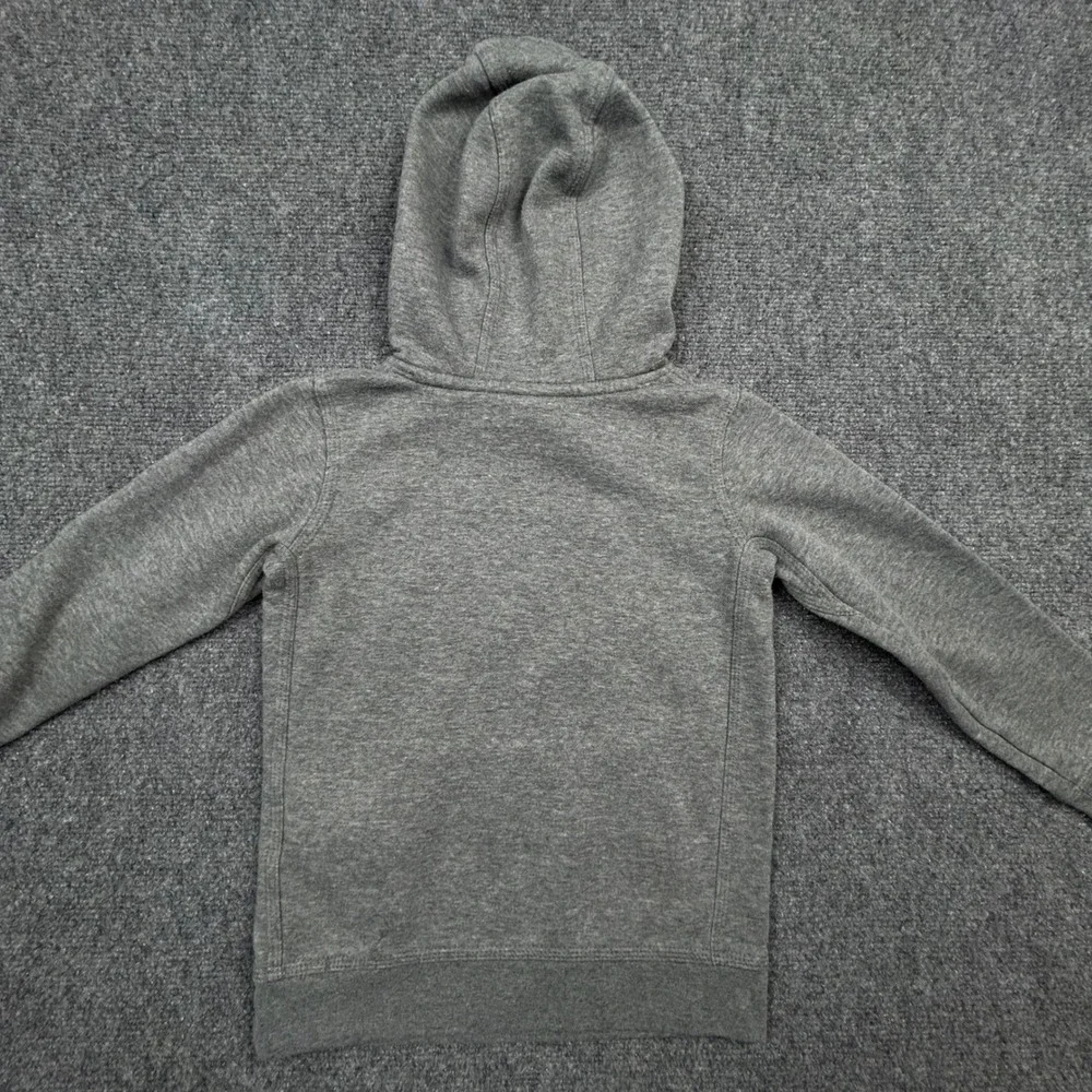 Nike Hoodie Kids‎ Size 6 Charcoal Grey Logo Pullover Fleece Sweatshirt